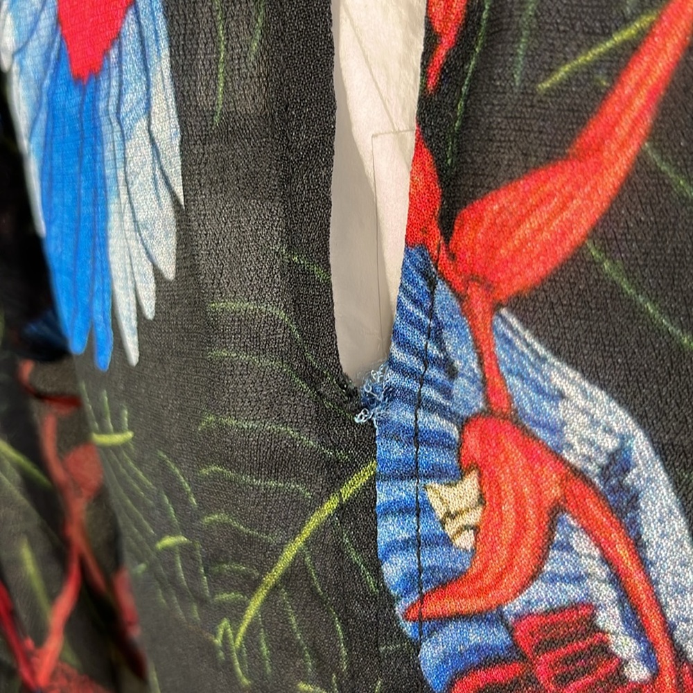 BLANK NYC Parrot Resort Long Sleeve Bird of Paradise Midi AW 2019 Dress - Picture 7 of 10